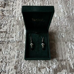 Swarovski Crystal Sterling Silver Drop Earrings